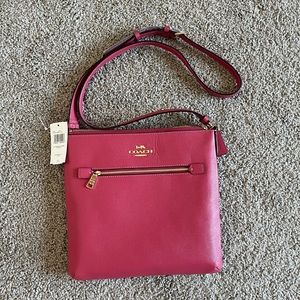 NWT Coach Pink Strawberry Haze Crossbody File Bag Purse